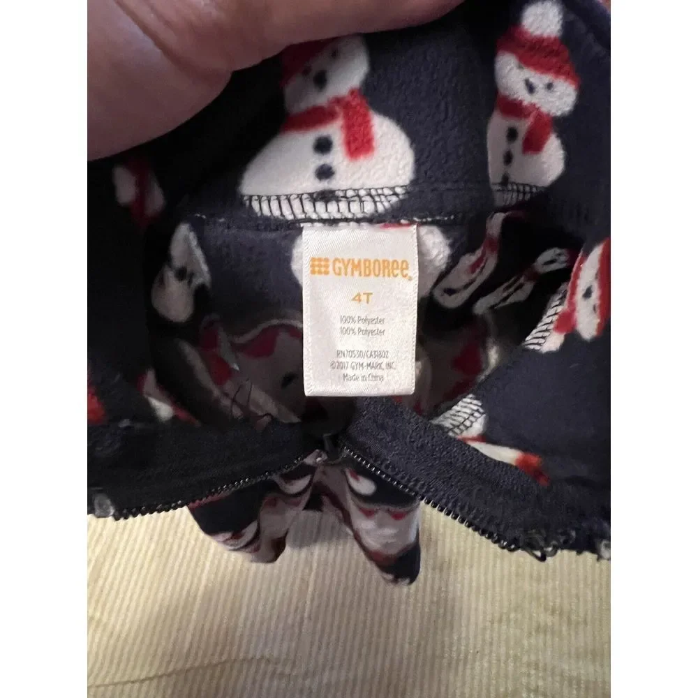 Gymboree Fleece Pullover Jacket Snowman Theme‎ Outerwear  4T 2017